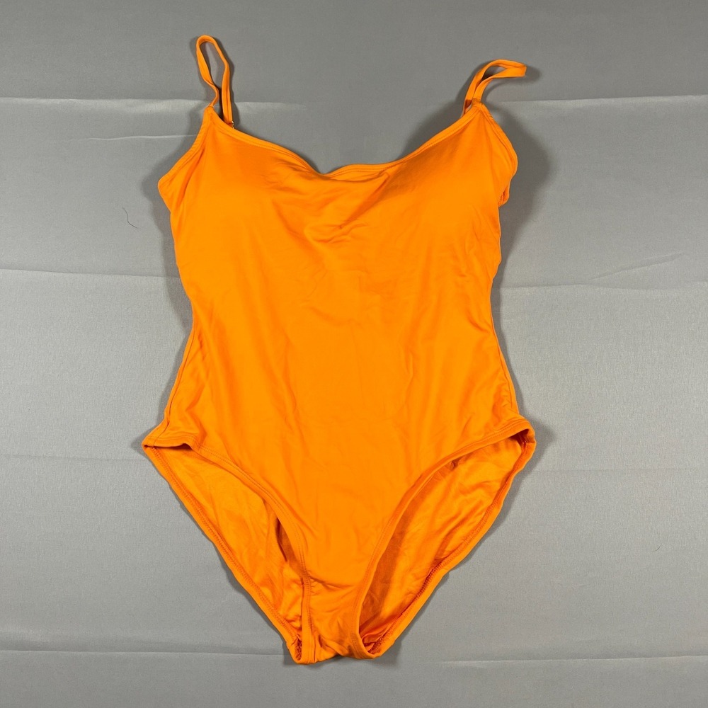 Anne Cole Lingerie Maillot One Piece Swimsuit Womens 12 Orange Spaghetti Strap